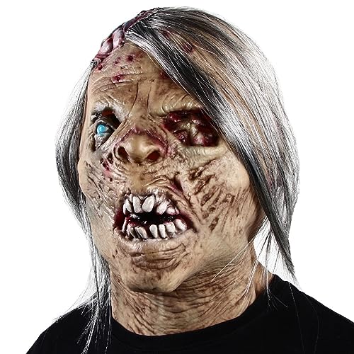 Cosplay Kostüm Maske Halloween Horror Zombie Maske Party Cosplay Blutiges Gesicht Maskerade Party Brainy Old Man Kopfbedeckung