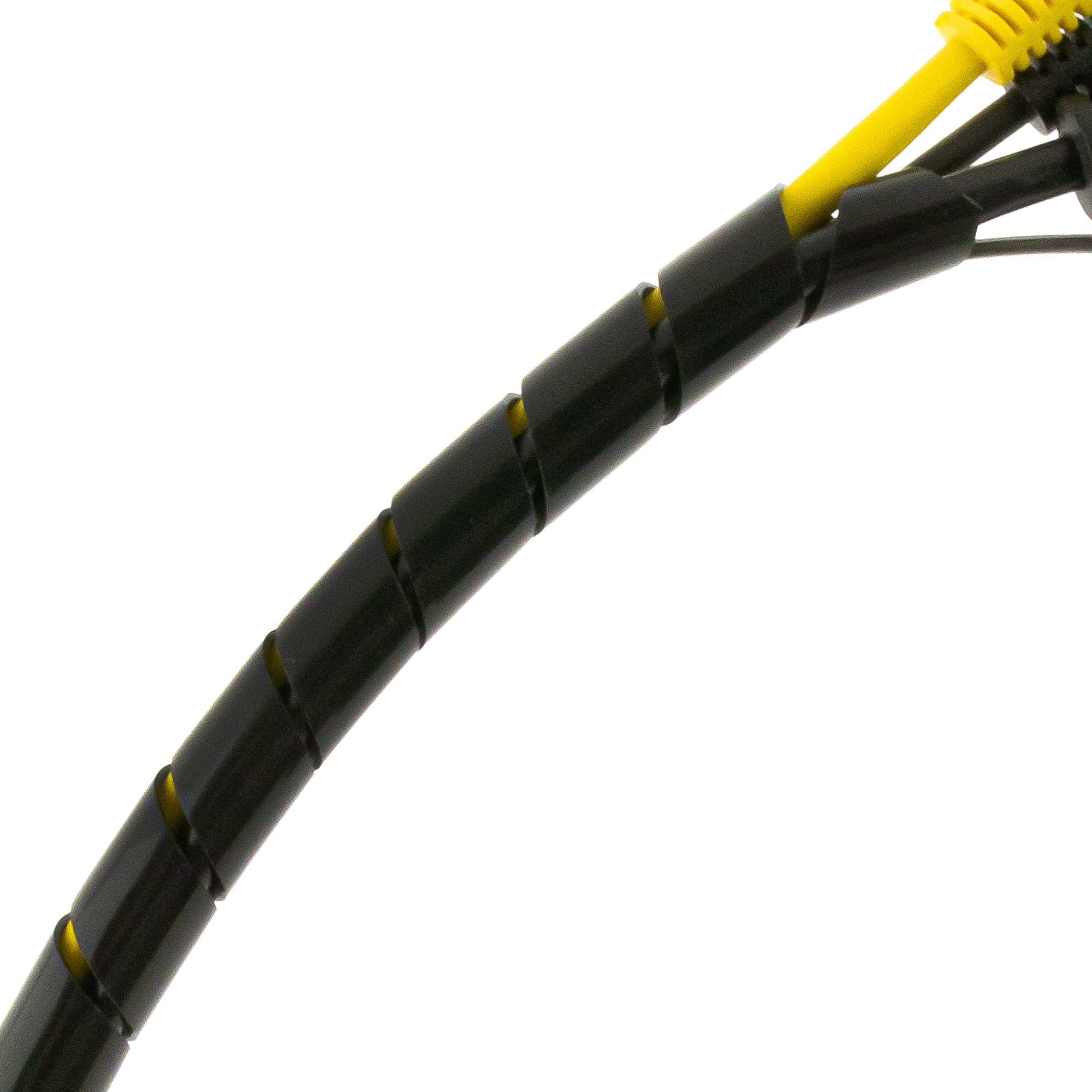 SeKi Spiralband 20-130mm 20 Meter Schwarz, Flexibler Kabelschlauch Spiralschlauch Kabel-Schutz; Zum Bündeln von Kabeln