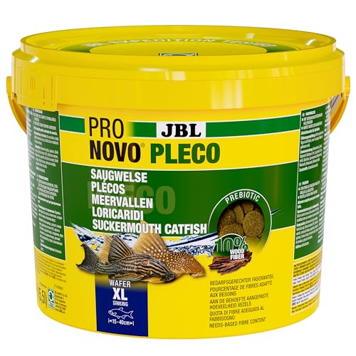 JBL PRONOVO PLECO WAFER, Futterwafer für Saugwelse von 15-40 cm, Fischfutter, Größe XL, 5,5 l