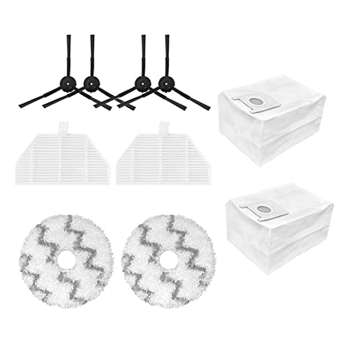 Zubehör kompatibel mit selbstreinigendem Eva-Roboter-Staubsauger SDJ06RM, Hauptseitenbürste, Hepa-Filter, Staubbeutel, Mopptuch (Color : Set13)