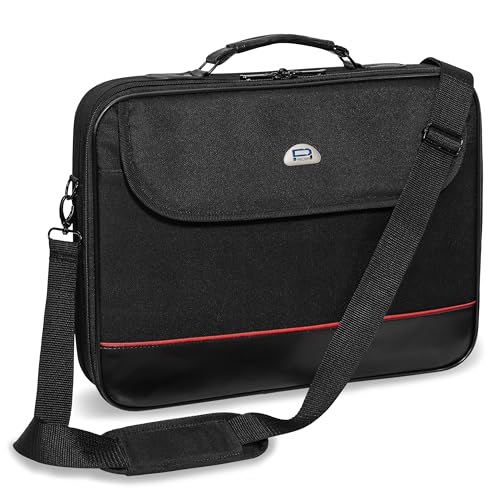 PEDEA Laptoptasche "Trendline" Umhängetasche Messenger Bag für 20,1 Zoll (51 cm) inkl. Notebookschloss, schwarz