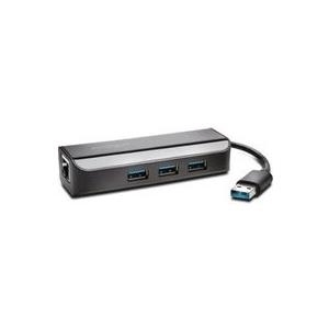 Kensington netzwerk-adapter + usb-hub &#xa300;0e usb 3.0 3-port schwarz