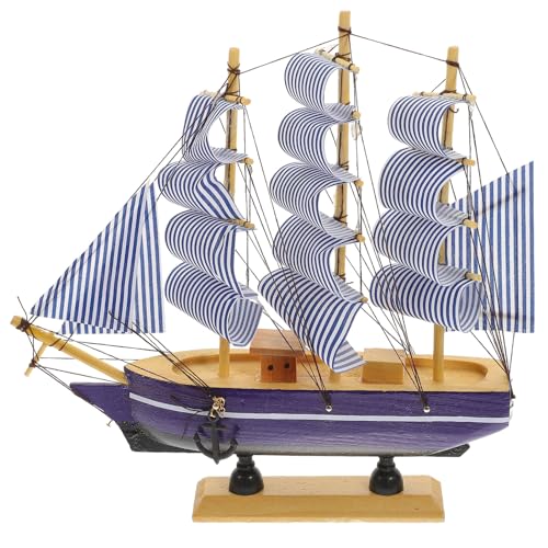 VOSAREA Modell, Schiffsmodell, nautisch, Marineblau, Retro, handgefertigt, aus Holz, Boot, Modell, Haus, Dekoration, Geschenk