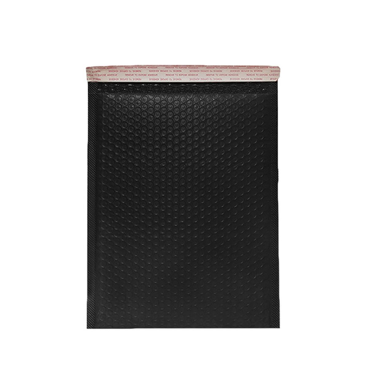 , schwarz, rosa, Poly, gepolstert, selbstklebend, wasserfest, für den Versand, Versandverpackung, 30 Stück, Schwarz, 15 x 18 cm