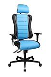 Topstar Bürostuhl Gamingstuhl Sitness RS inkl. Armlehnen und Kopfstütze schwarz/blau