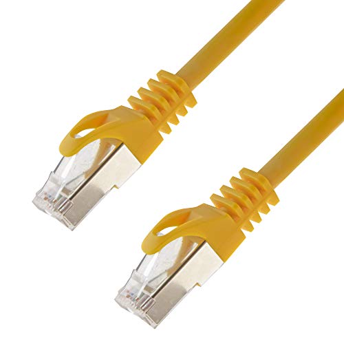 Netzwerkkabel S/FTP PIMF Cat. 7 30 Meter gelb Patchkabel Gigabit Ethernet LAN DSL CAT7 Kabel