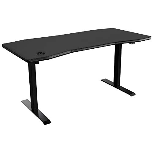NITRO CONCEPTS D16E Gaming Tisch - Schreibtisch Computertisch 1600x800mm elektrisch höhenverstellbar Carbon Black (Schwarz)