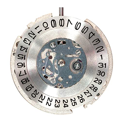 Augnongly NH15A/NH15 Uhrwerk Ersatz mechanische Uhr mit Uhrwerk Dreipolige Automatikuhr mit Einzelkalender, silber / schwarz
