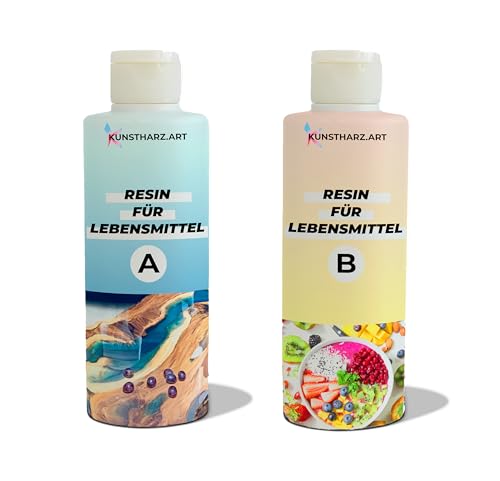 2 Komponenten Epoxidharz Lebensmittelecht und Hitzebeständig - Made in Germany (800g) - Premium Gießharz: Glasklar & Wasser- und Feuchtigkeitsbeständig mit Epoxidhärter