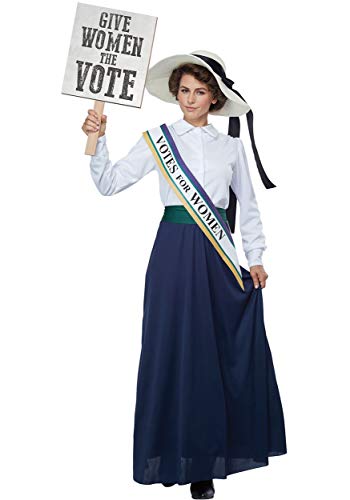 California Costumes Damenkostüm Suffragette, weiß/marineblau, X-Large
