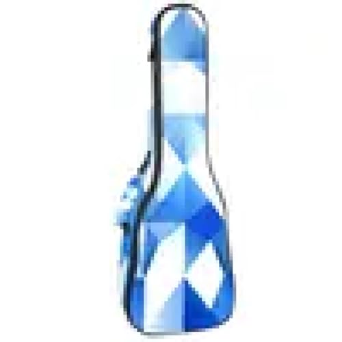 DragonBtu Wasserdichte Ukulelentasche mit israelischen Flaggen, blau, bedruckt, mit verstellbaren Schultergurten und doppeltem Reißverschluss, ultimativer Schutz für Ukulele, multi,