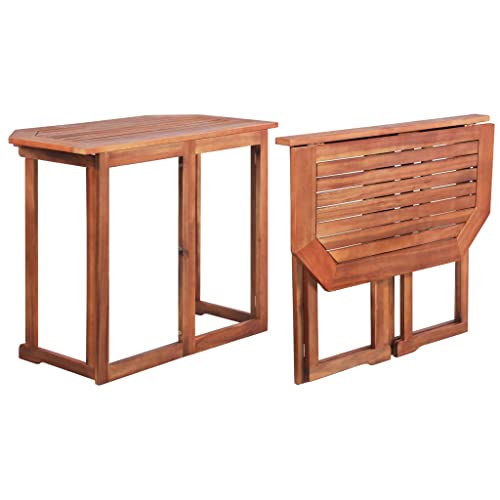 KTHLBRH Terrassentisch Balkontisch Gartenmöbel Tisch Outdoor Tisch Bistrotisch 90x50x75 cm Akazie Massivholz für Gärten, Terrassen, Balkone
