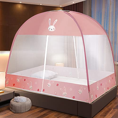 Zusammenklappbares Moskitonetz für das Bett, tragbares Doppeltür-Reise-Moskitonetz mit Netzboden, einfach zu installierendes Pop-up-Moskitonetz-Zelt für Camping-Reisen im Freien,E,2x2.2m