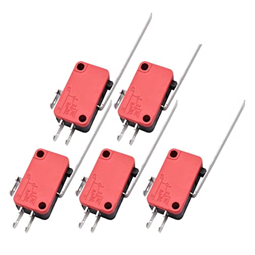 5/10 Stück Micro SPDT On Off Momentary Switch Travel End Switch 1NO1NC Roller LeverV-155 V-156-1C25 elektronischer Schalter (Color : V-153-1c25, Size : One Size)