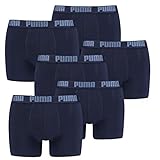 PUMA 6 er Pack Boxer Boxershorts Men Herren Unterhose Pant Unterwäsche, Farbe:321 - Navy, Bekleidungsgröße:M