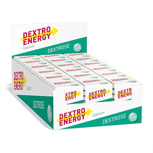 DEXTRO ENERGY WÜRFEL CALCIUM (18er Vorteilspack) - Traubenzucker Würfel mit Kohlenhydraten, Kalzium für Erhalt und Aufbau der Knochen, mit Maltodextrin, Laktosefrei und Glutenfrei