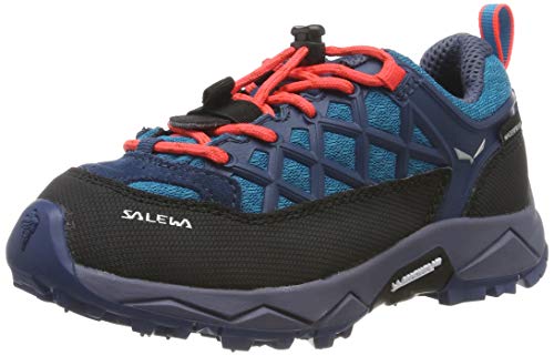 Salewa Unisex-Kinder JR Wildfire WP Trekking- & Wanderhalbschuhe, Blau (Caneel Bay/Fluo Coral 8641), 31 EU