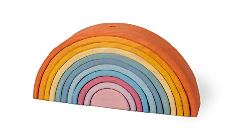 Ehrenkind® Regenbogen | nachhaltig und natürliches Massivholz | nach Montessori Motorikspielzeug BUNT