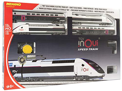 Mehano T871 Coffret de Train électrique Inoui TGV elektrisches Zugset, Blanc, Gris, Violet, Noir, 607 x 370 x 54 cm