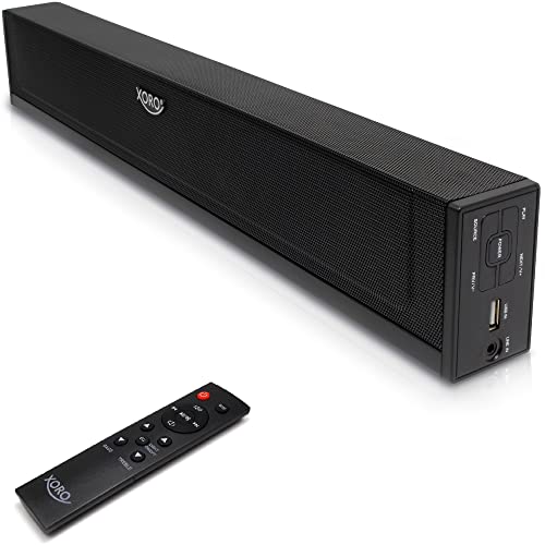 Xoro HSB 50 ARC TV Soundbar (BT5.0, 25 W RMS, HDMI ARC, Line-IN, S/PDIF-IN, Coax-IN) schwarz