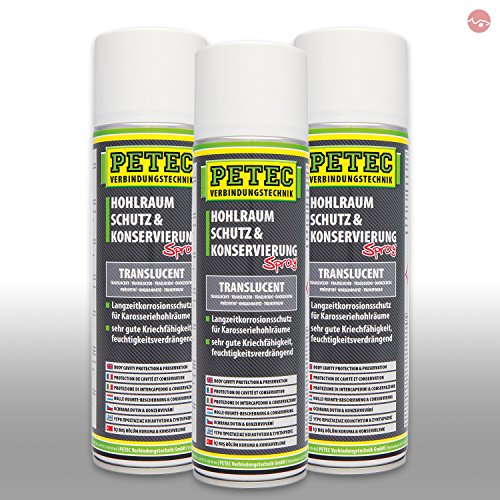 Petec_bundle 3X PETEC HOHLRAUMSCHUTZ und KONSERVIERUNG Spray Wachs Schutz 500 ML 73550