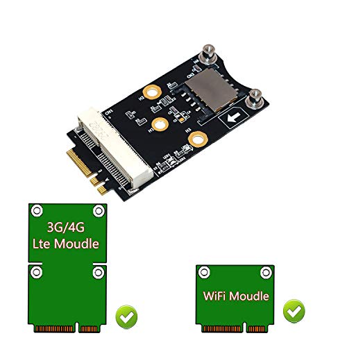 LeHang Mini PCI-E to M.2(NGFF) Key A/E Adapter with SIM Card Slot for WiFi/WWAN/LTE Module