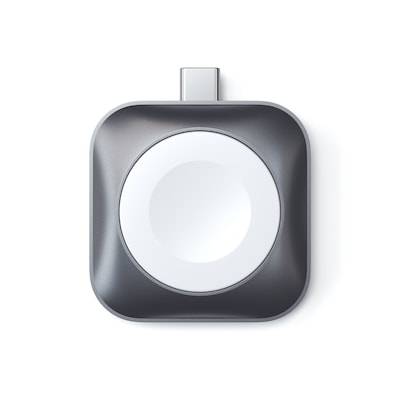 SATECHI - Kompatibel mit Apple Watch Reihe 5/4/3/2/1 - USB-C Magnet Ladestation [MFi-Zertifiziert] Tragbares Apple Watch Ladegerät (Kabel Nicht im Lieferumfang enthalten)