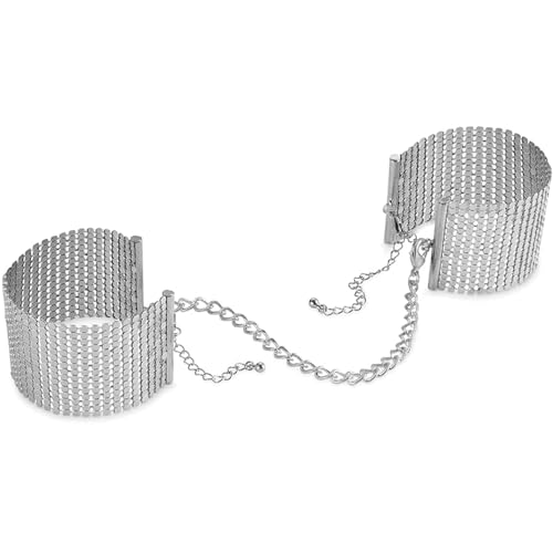 Bijoux Indiscrets Desir Metallique Handcuffs - edle Handgelenkfesseln, alternativ als Armbänder tragbar, aus Metall, silber