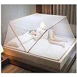 Folding Moskitonetz Zelt für Bett-Anti-Moskito-Abdeckung für Kinder Erwachsene Trip, klappbaren tragbaren zu Hause und unterwegs im Freien Moskitonetz,Braun,80×190×80cm