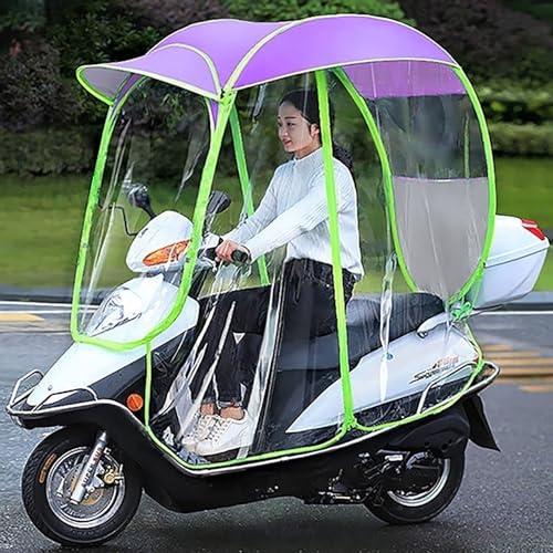 Universeller Auto-Motorroller-Regenschirm, Mobilität, Sonnenschutz, Regenschutz, Wasserdicht,Lila,C