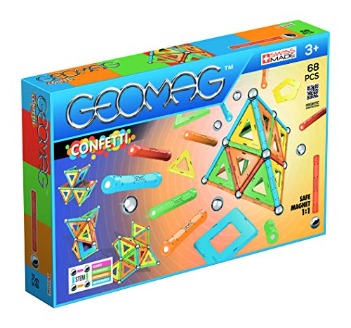 Geomag 00355 - Confetti 68 Teile, Konstruktionsspielzeug, mehrfarbig