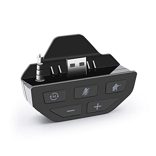 cigemay Kopfhörerkonverter, kabelloses Gamepad-Audio, Controller-Stereo-Headset-Adapter, Plug & Play, geeignet für den kabellosen Xbox One-Gamepad-Controller(Schwarz)