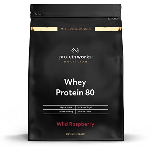 Whey 80 Protein Pulver (Konzentrat) | Wild Raspberry | Premium Eiweißpulver | Proteinreich & Wenig Zucker | THE PROTEIN WORKS | 2kg