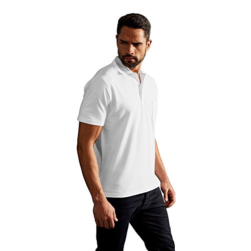 Heavy Poloshirt mit Brusttasche Herren, Weiß, XXL