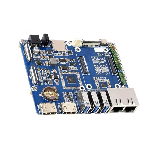 Miaelle Zwei Port Ethernet Basisplatine Für RPI 4LITE/EMMC GPIO Header Erweiterungsplatine Mit RJ485-Port Für RPI Rechnermodul