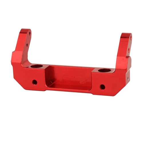 POSLAB Metalllegierung vorne hinten Stoßstangenhalterung, for 1/6 RC Spielzeug Auto Crawler for Axial SCX6 for Jeep for JLU for Wrangler for Rubicon Body Chassis Upgrade Teile (Color : Front Red 1pc)