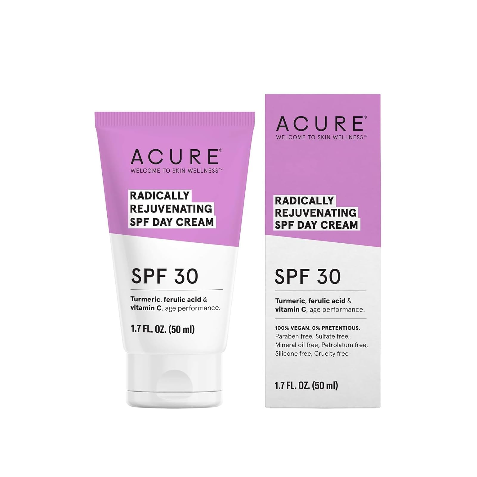 Acure Radically Rejuvenating SPF30 Day Cream, 1.7 Oz