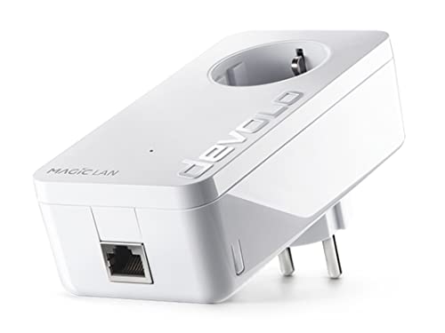 Devolo Magic 2 LAN: Leistungsfähiger Powerline-Erweiterungs Adapter mit 2400 Mbit/s für Heimnetzwerk über dLAN, 1 Gigabit LAN-Anschluss, magisches Internet aus der Steckdose