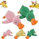 Donubiiu The Mellow Dog Calming Duck, Dog Stuffed Animals Chew Toy, Duck Dog Toy, Plush Duck Dog Toy with Soft Squeaker, Durable Dog Toys for Indoor Puppy (2PCS-B)