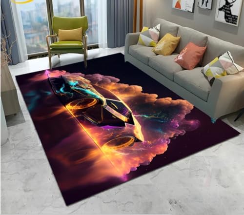 IZREEL Concept Car Future Sports Car Cartoon Teppich Teppich Für Zu Hause Wohnzimmer Schlafzimmer Sofa Fußmatte Dekor rutschfeste Fußmatte 100X160Cm