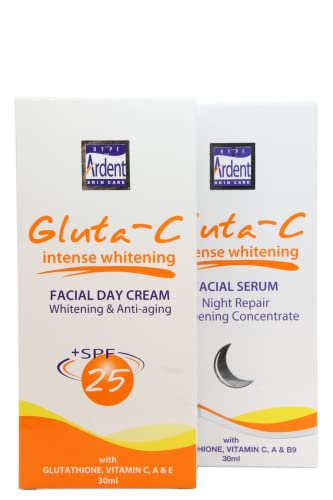 Gluta-C Skin Lightening Facial Serum Night Repair zusammen mit der Gluta-C Tagescreme 30ml
