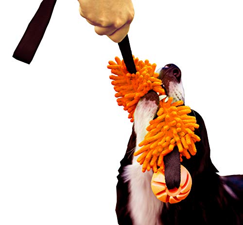 Dingo Mop Bungee Orange mit Vanille Duft Bäll Hundespielzeug Agility Apporte 15586