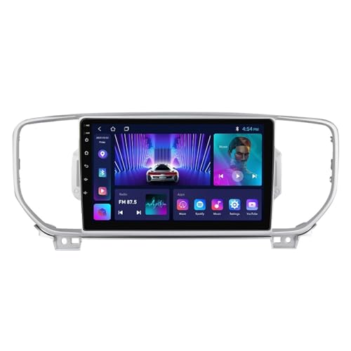 9 Zoll Android 12 Autoradio Touchscreen Für Kia KX5/Sportage 2016-2019 Mit Wireless Carplay Android Auto Unterstützung GPS Navigation Bluetooth WiFi DSP RDS Mirror Link SWC + Rückfahrkamera (Color :