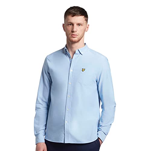 Lyle & Scott Hemd für Herren hellblau XXL - Regular Fit Light Weight Oxford Shirt aus 100% Baumwolle mit Brusttasche