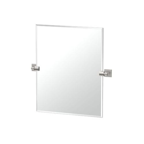 Gatco 5629SM Mode Rahmenloser rechteckiger Spiegel, satiniertes Nickel