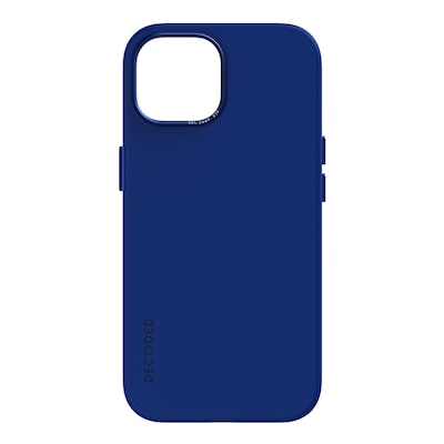 DECODED Silikon-Hülle für Apple iPhone 14 (6,1 Zoll) - Premium Soft Touch Beschichtung - Schützende und stoßfeste Handyhülle - MagSafe kompatibel - Mikrofaserfutter - Galactic Blue