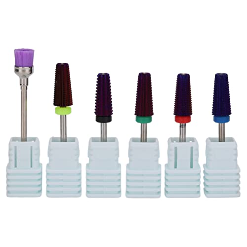Nagelbohrer-Set, fester robuster Nagelschleifkopf für zu Hause für den Nagelstudio(Violett)