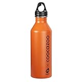 Coocazoo Edelstahl-Trinkflasche, Orange, Drehverschluss, aus Edelstahl, ohne Weichmacher, geschmacksneutral, für kohlensäurehaltige Getränke geeignet, recyclebar, 0,75L