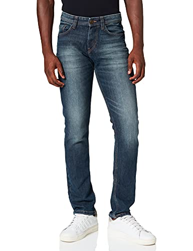 TOM TAILOR Herren MARVIN Straight Jeans , Blau (Mid Stone Wash Denim 1052) , W33/L32