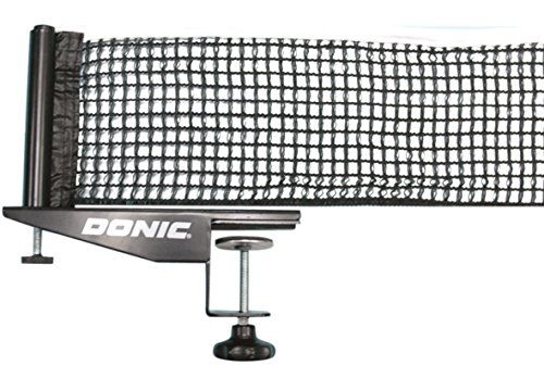 Donic-Schildkröt Tischtennisnetz Rallye, Wettkampf-Netzgarnitur gemäß ITTF, verstellbares Baumwollnetz, stabile Tischbefestigung, max. Plattenstärke 5,0 cm, 808341